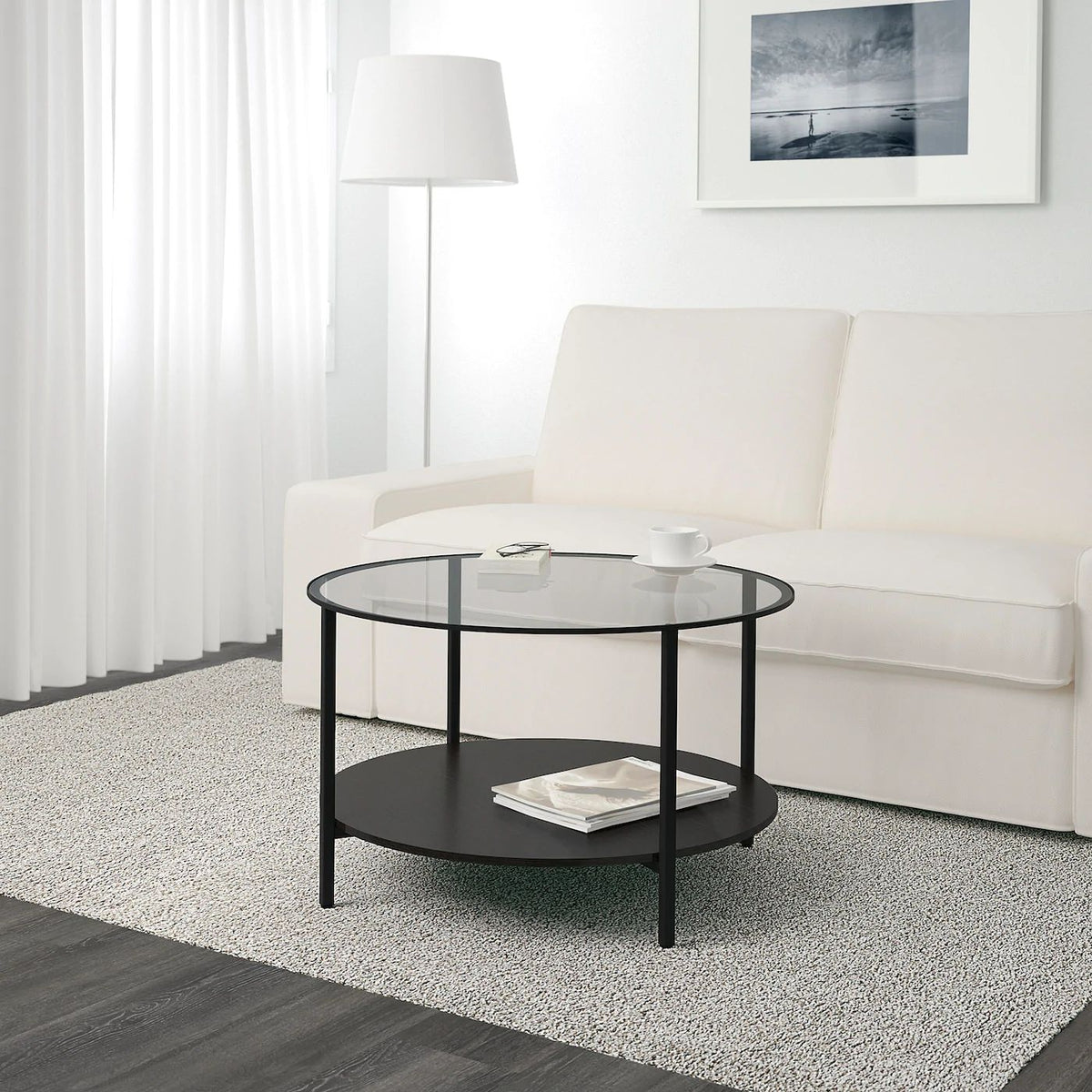 BURVIK mesa auxiliar, negro, 38 cm - IKEA