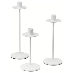 FROJDA SET DE 3 CANDELABROS BLANCOS