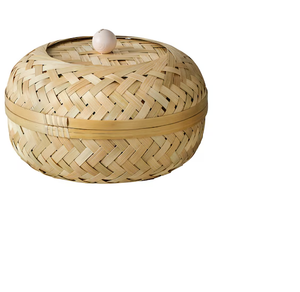 HOKRUBBA CESTA CON TAPA BAMBU 25cm
