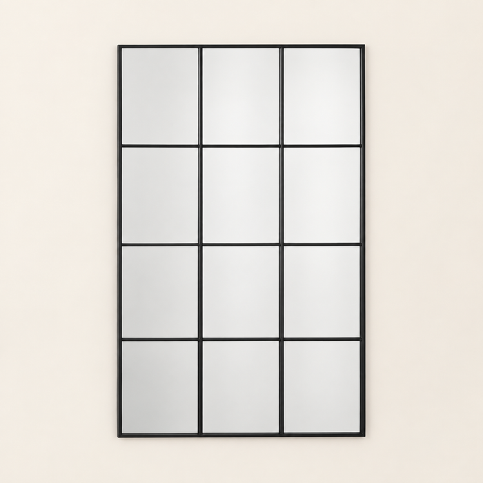 Espejo de pared rectangular Praga 80x120 cm Negro