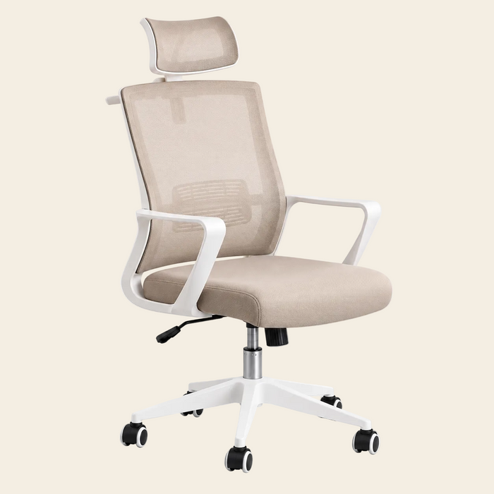 Silla de oficina Helsinki Beige Lino