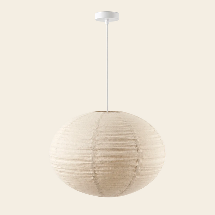 Set de 2 lámparas colgantes Nimes Beige Lino Ø50 y Ø65 cm