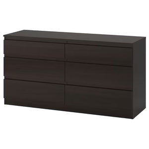 KULLEN 6 GAVETA MARRON NEGRO