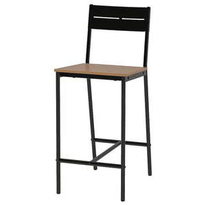 SANDSBERG SILLA ALTA DE BAR NEGRA 63CM