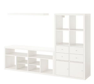 KALLAX/LACK COMBINACION MUEBLE DE TV BLANCO CON ESTANTERIA