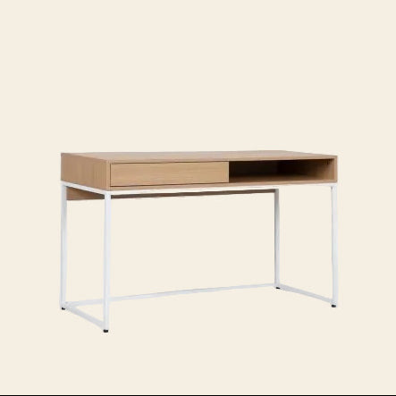 Escritorio Uppsala 120 cm Natural pata blanca