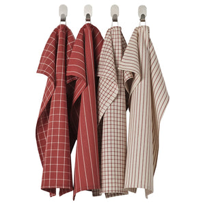 RINNIG SET DE PAÑO DE COCINA ROJO BEIGE