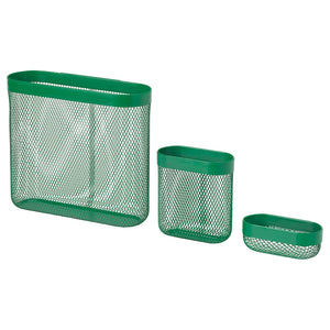 SKADIS SET DE 3 CESTOS VERDES