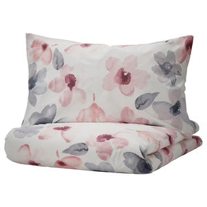 LAPPNYCKLAR DUVET COVER FULL QUEEN FLORES ROSA/LILA