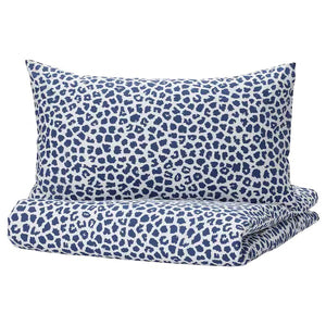 KVASTFIBBLA  DUVET COVER BLANCO/AZUL TWIN