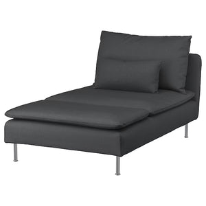SODERHAMN COVER CHAISE GRIS OSCURO