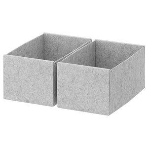 KOMPLEMENT SET DE 2 CAJAS GRISES PARA ORGANIZAR